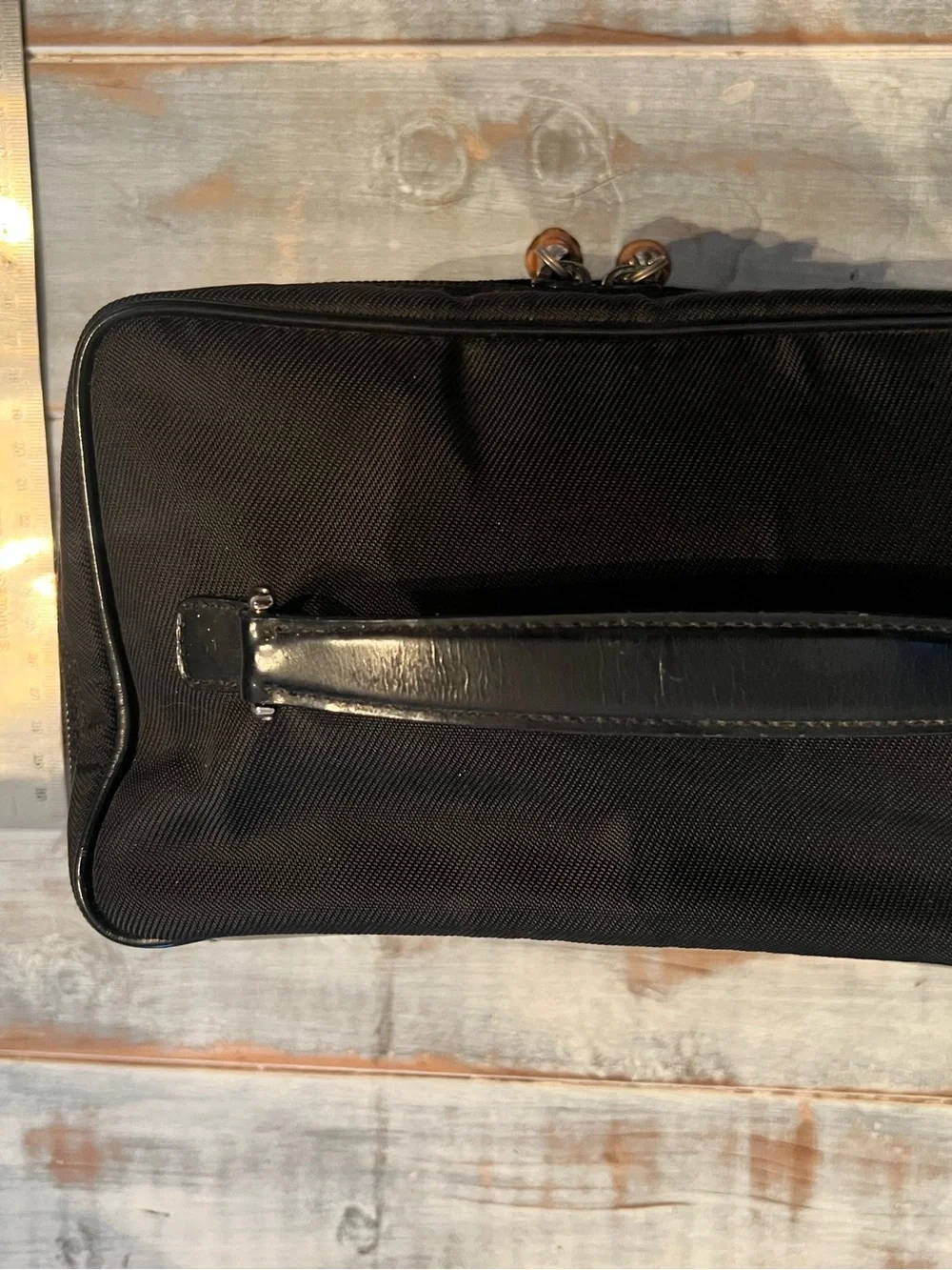 Vintage Gucci Black Nylon Bamboo Vanity Case – Made in Italy